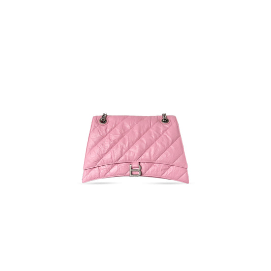 Ba1en*iaga women''s crush chain bag in medium pink 716393210j01906 (31*19.8*6.9cm)