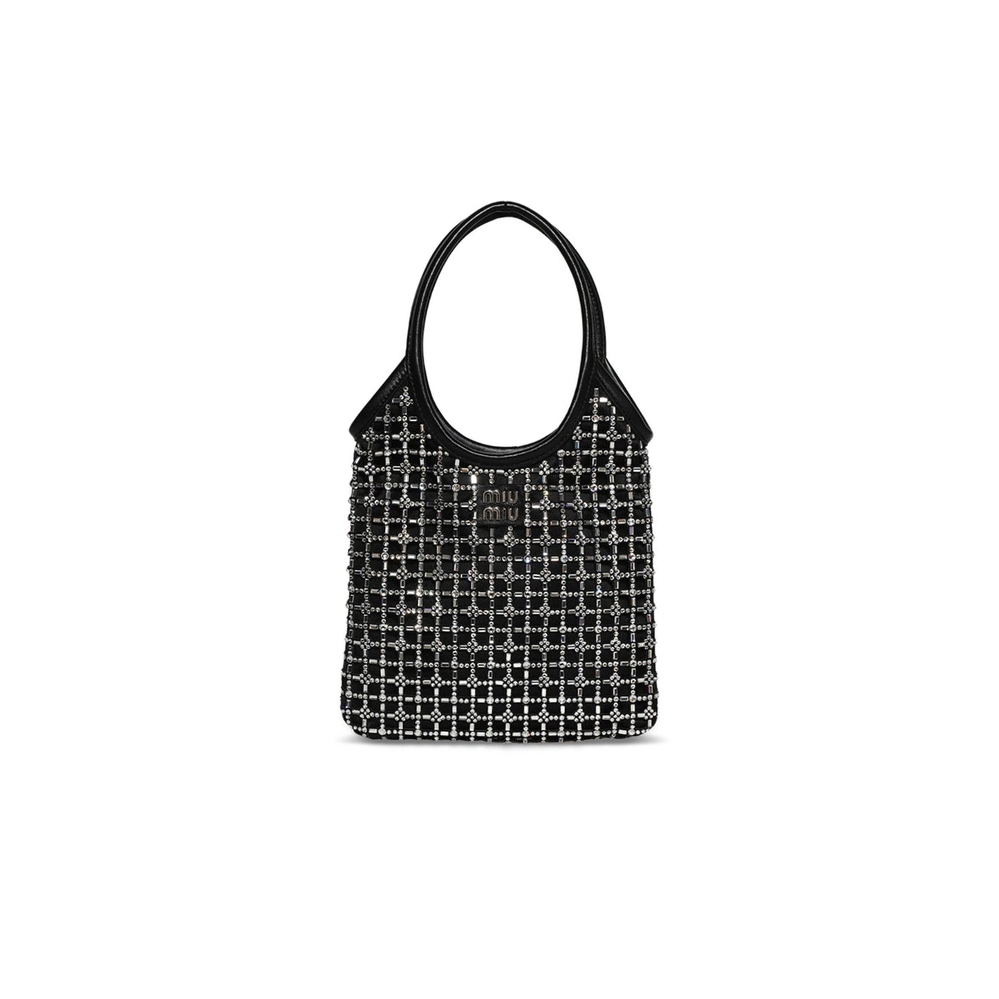 M1v M1v starlight rhinestone-embellished satin top-handle bag 5ba281 (24*20cm)