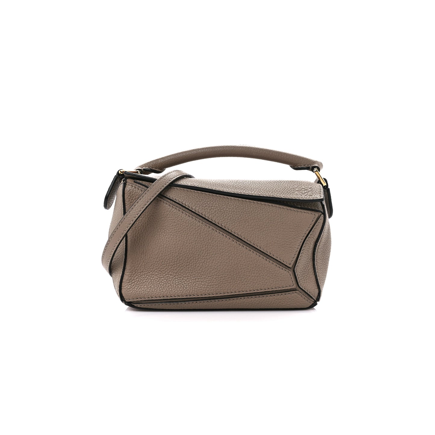 l*ew* calfskin mini puzzle bag sand mink (18*12.5*8cm)
