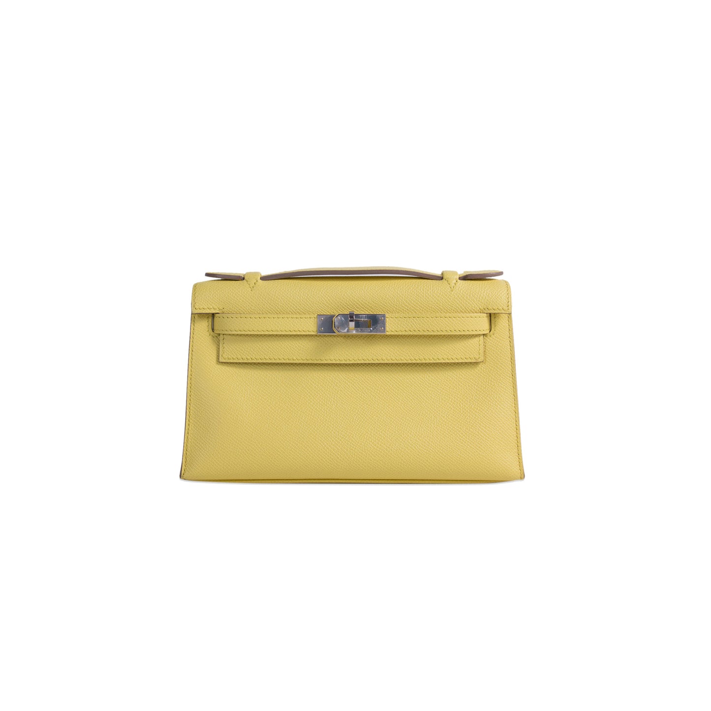 H**mes kelly pochette jaune espom leather (22*14*7cm)