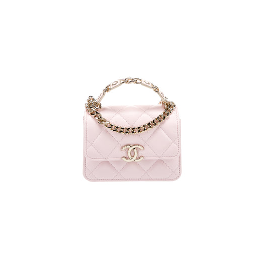 Ch*el mini coco clutch w chain (13*9.5*6cm)