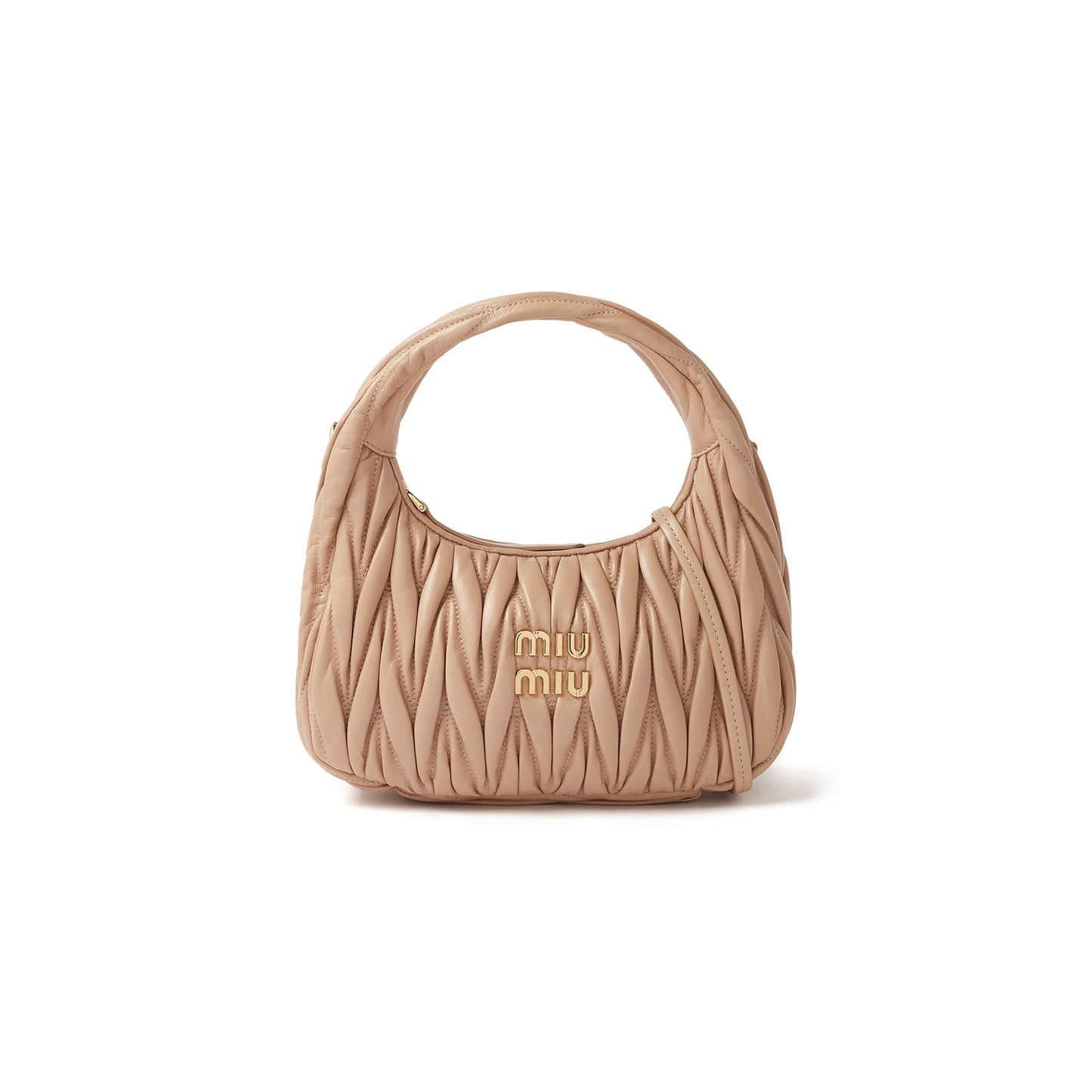 M1v M1v wander matelassÉ nappa leather hobo mini bag 5bc125 (17.5*14*5.5cm)
