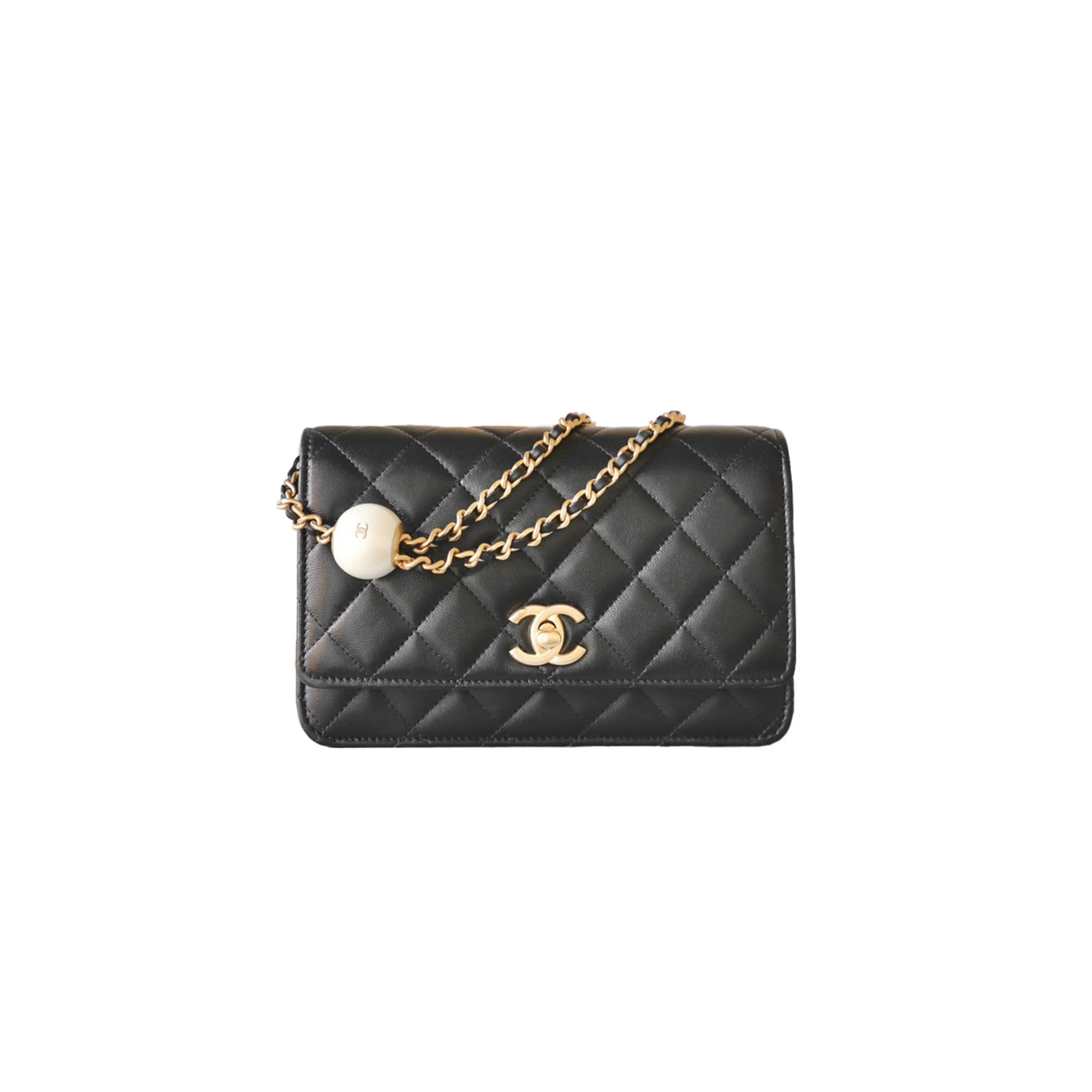 Ch*el master 24s double pearl handbag (19.3*12*3.5cm)