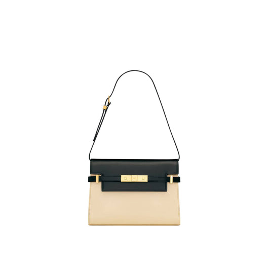 y*l manhattan small shoulder bag in box Sa**t Lau*nt leather 67562616c7w1089 (24*17.5*6cm)