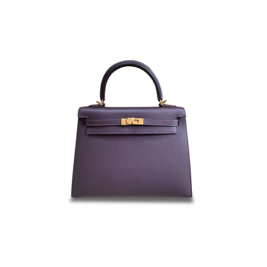 H**mes kelly 25 raisin epsom gold hardware (25*17*7cm)