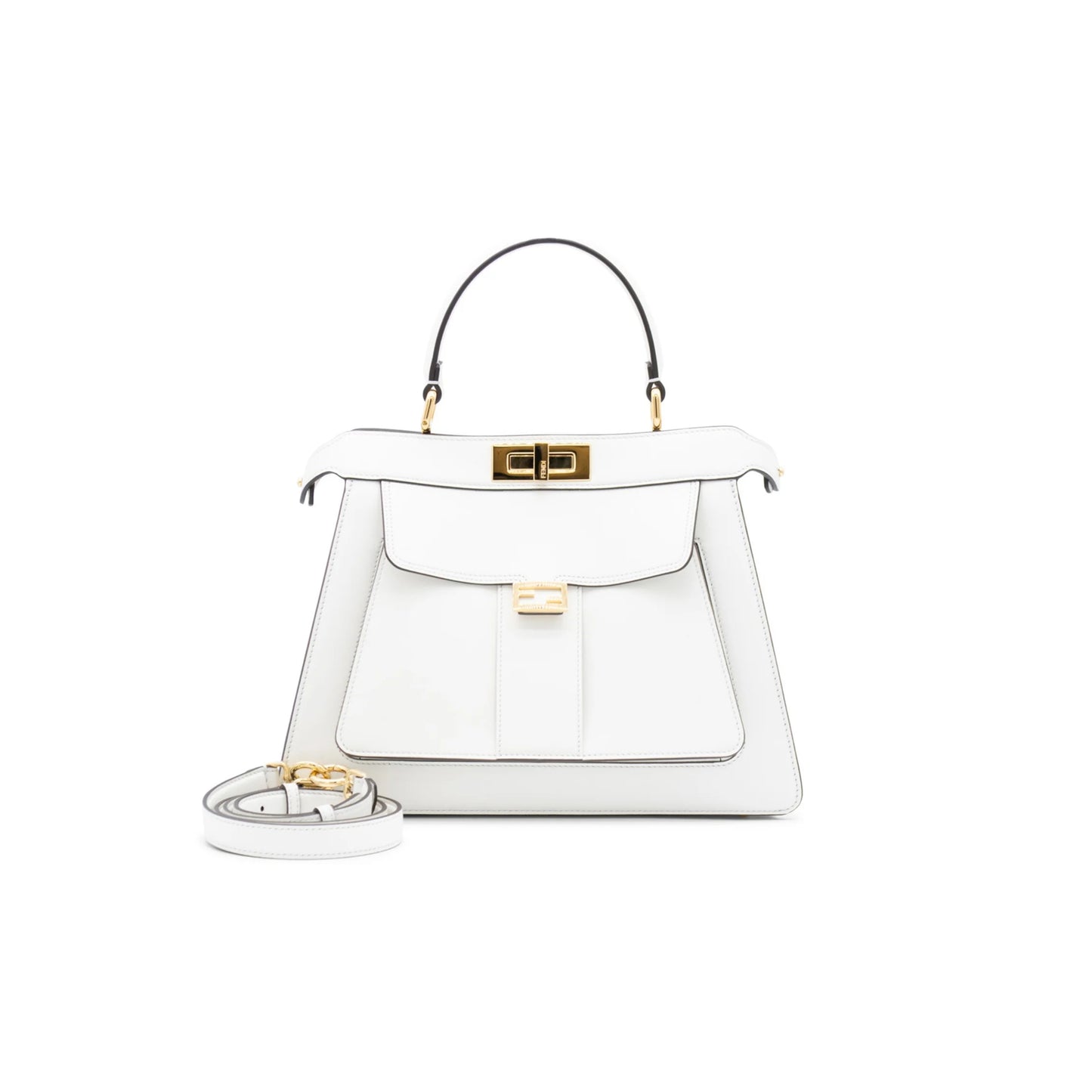 F**di peekaboo i see u leather top handle bag 8bn321amcxf0k7e (33.5*25.5*13cm)