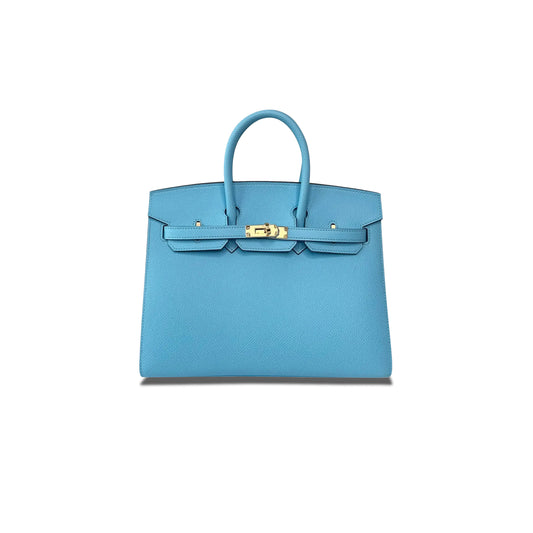 H**mes master birkin 25 swift leather macaroon gold buckle h049362ck08 (25*20*13cm)
