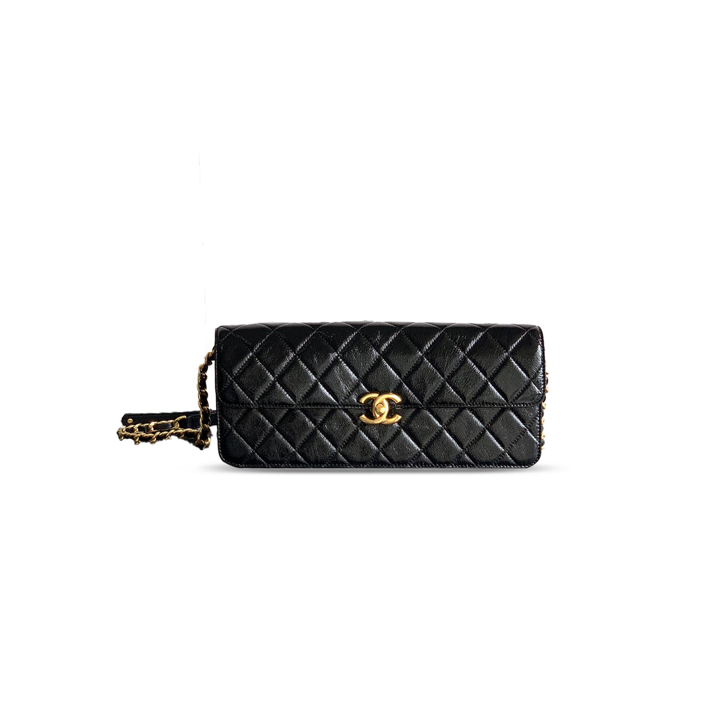 Ch**el master large flap bag waxed calfskin in black as5642 0101 (29*17.5*5cm)