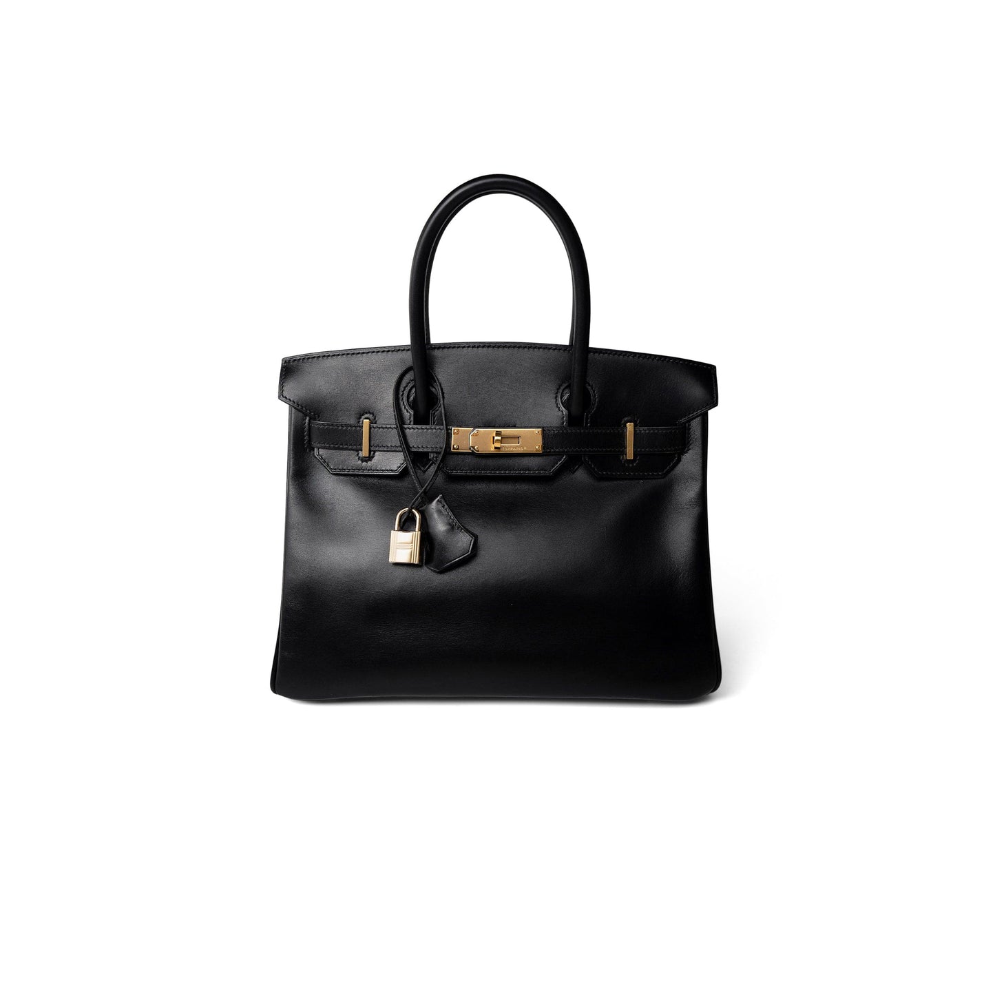 H**mes master birkin 30 box leather black gold buckle h029281ck62 (30*23*15cm)