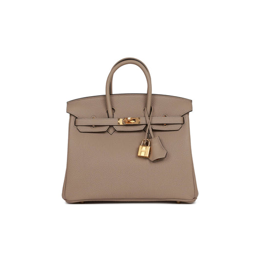 H**mes birkin 25 gris tourterelle togo gold hardware handmade (25cm)