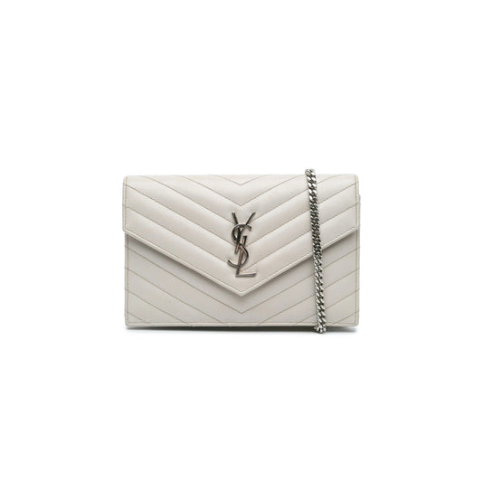 Y*L cassandre envelope chain wallet in grain de poudre leather 393953031754 (19*12.5*3.5cm)