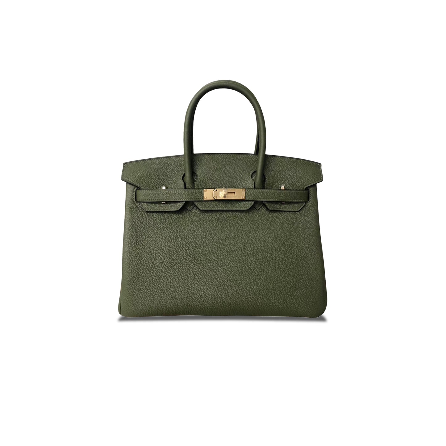 H**mes birkin 35 togo leather avocado green gold buckle bag h028369ccv6 (35*28*18cm)