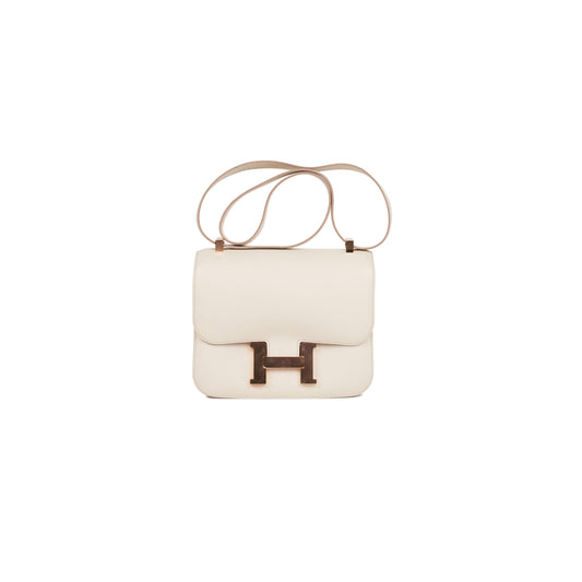 H**mes constance 24 gris perle evercolor rose gold hardware 39830448537694 (24cm)