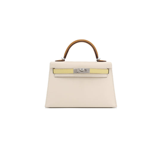 H**mes mini kelly ii epsom veau epsom tricolore (19*12*5.5cm)