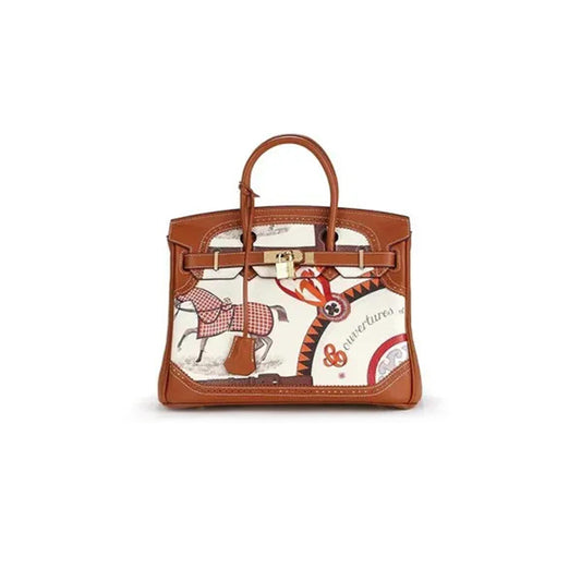 h**mes master birkin 30cm G01den brown swift cowhide with horse totem (30*23*15cm)