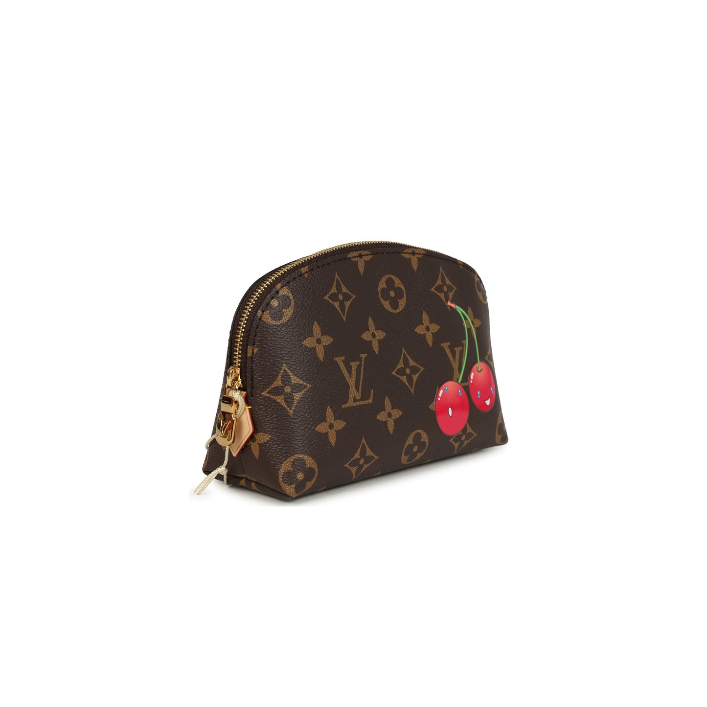 l0vis Vvtt0n murakami x takashi murakami cherry cosmetic pouch brown monogram gold hardware m13766 (17*12*6cm)