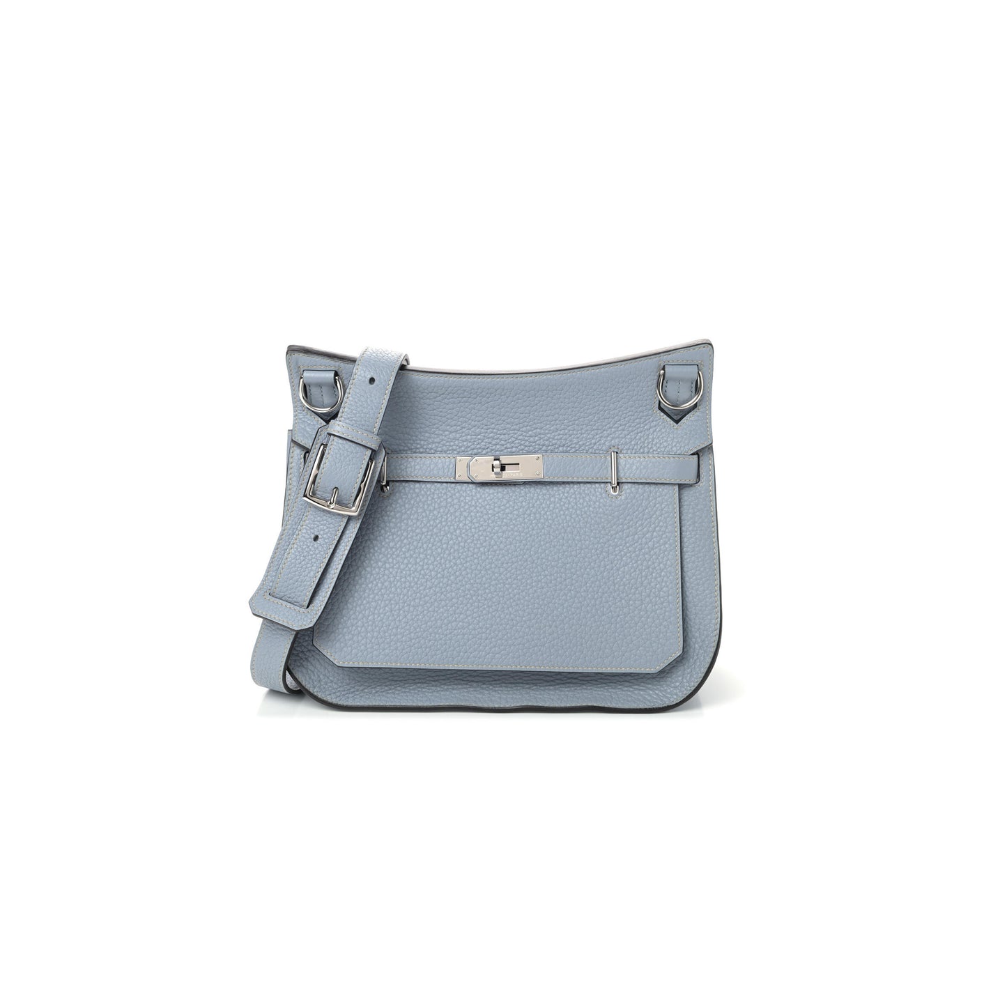 H**mes master taurillon clemence jypsiere 28 bleu lin (28*22*12cm)