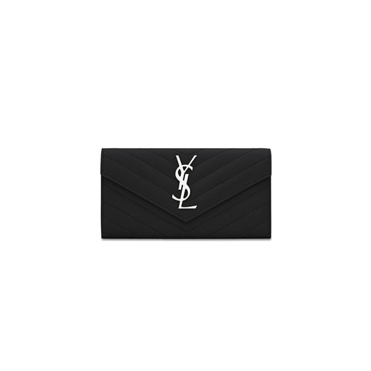 Y*L cassandre matelassÉ large flap wallet in grain de poudre leather 372264bow021000 (19*11*3cm)