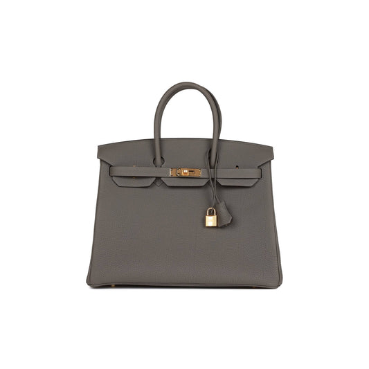 H**mes birkin 35 gris meyer togo gold hardware 39880414560350 (35cm)