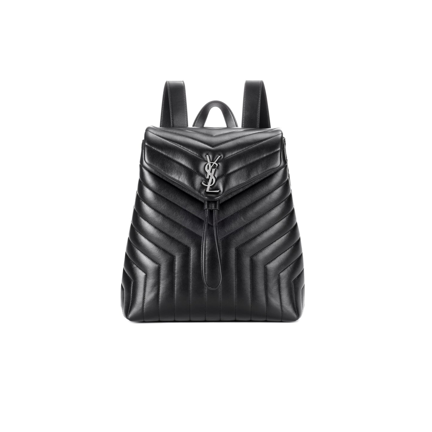 Y*L loulou medium backpack black in quilted leather 487219dv7261000 (33*26*13cm)