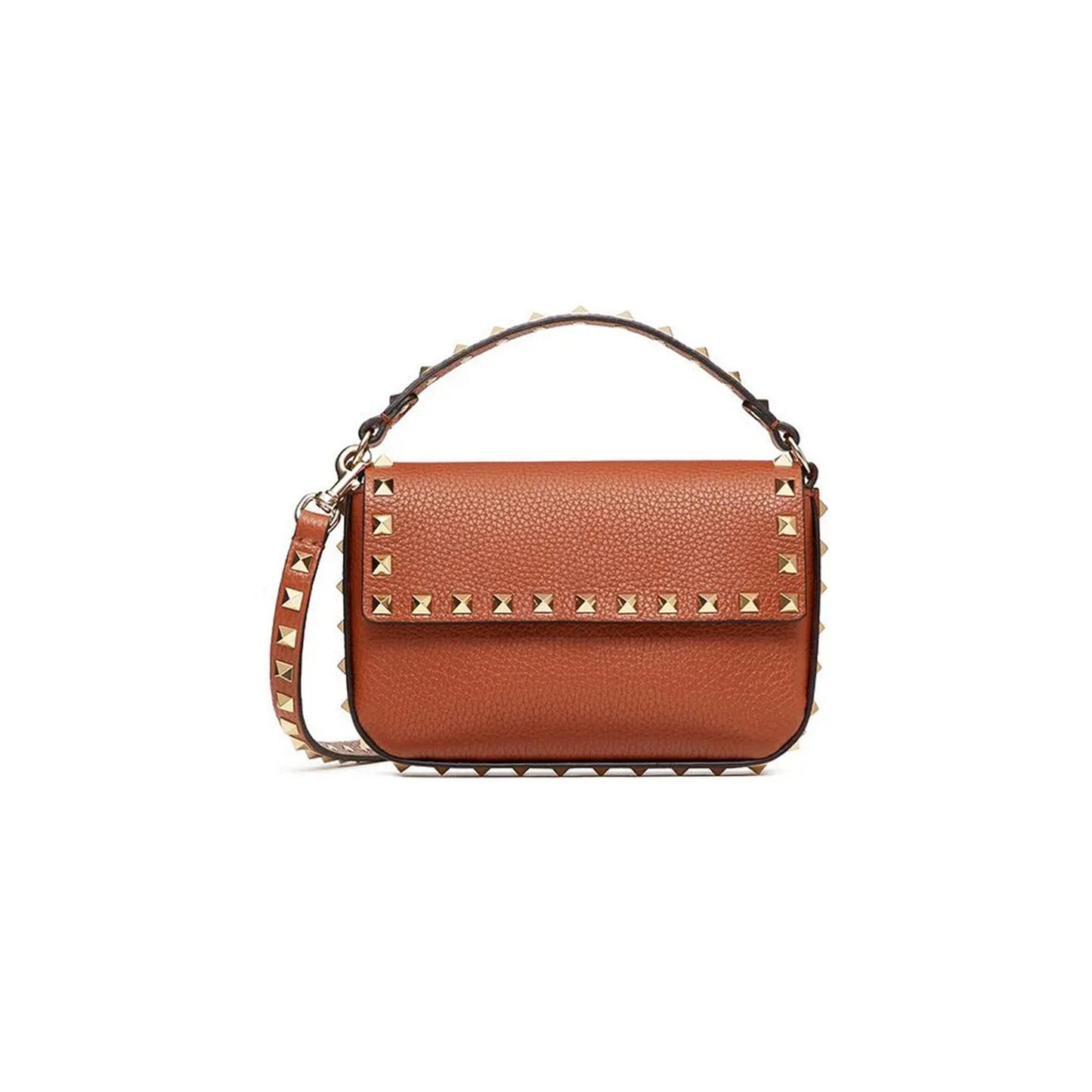 Va1e*ntin0 garavani small rockstud leather top handle bag vw0p0w07vshhg5 (19*13.5*3cm)
