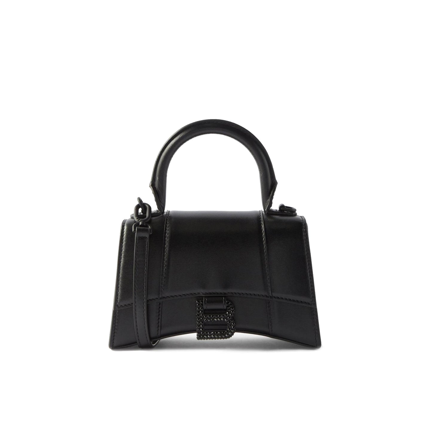 Ba*len*cia*ga black hourglass xs leather bag matchesfashion us (19.5x12x5cm)
