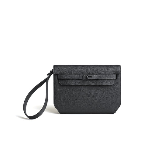 H**me5 kelly depeches 25 monochrome pouch togo h082295ch89 (25.2*19.5*4cm)