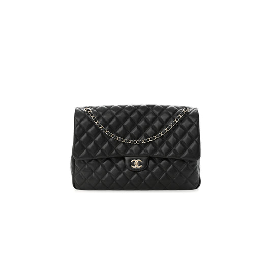 Ch*el master maxi cf40 caviar quilted travel flap bag (40*27*12cm)