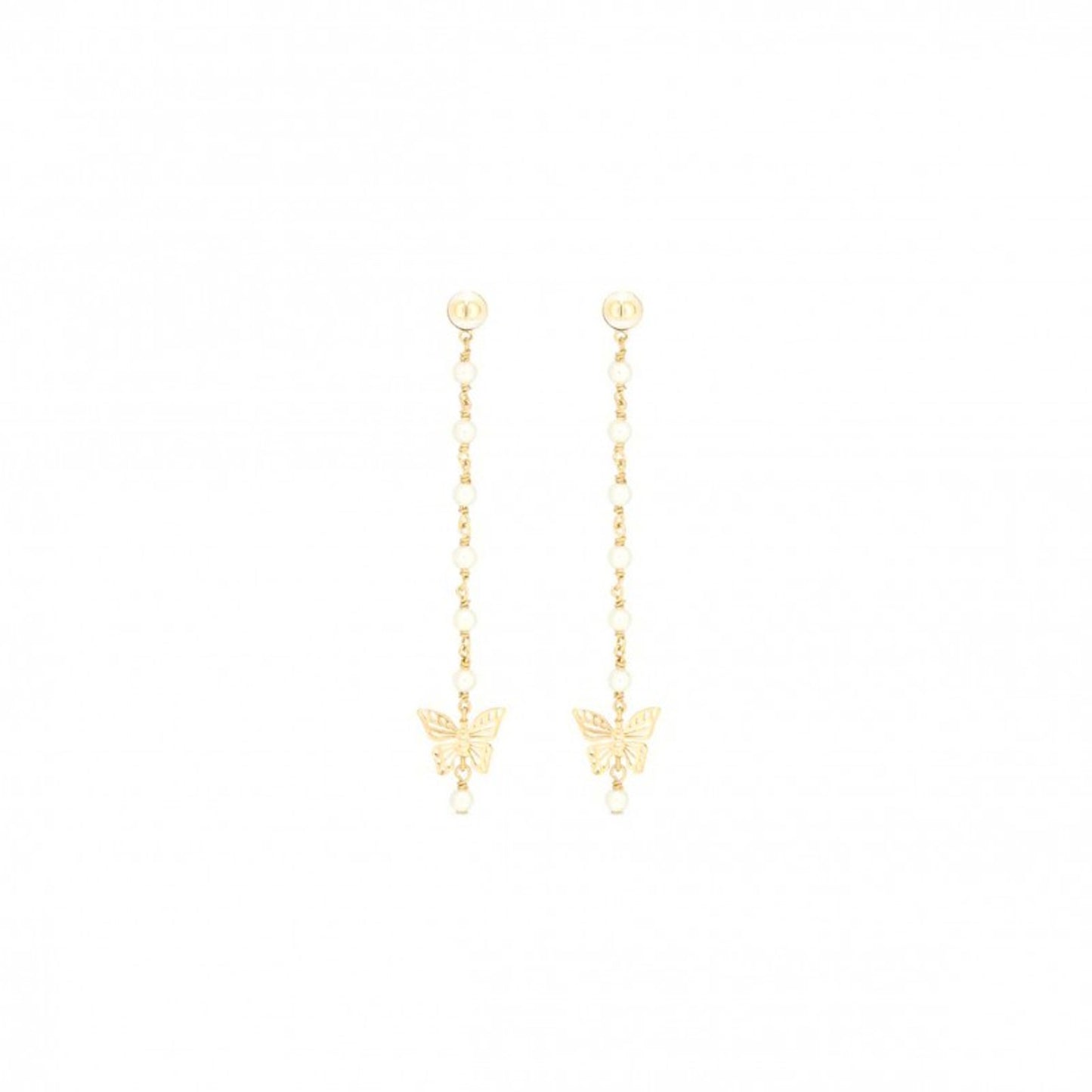 D*or women mÉtamorphose earrings gold-finish metal and white resin pearls e2885womrs
