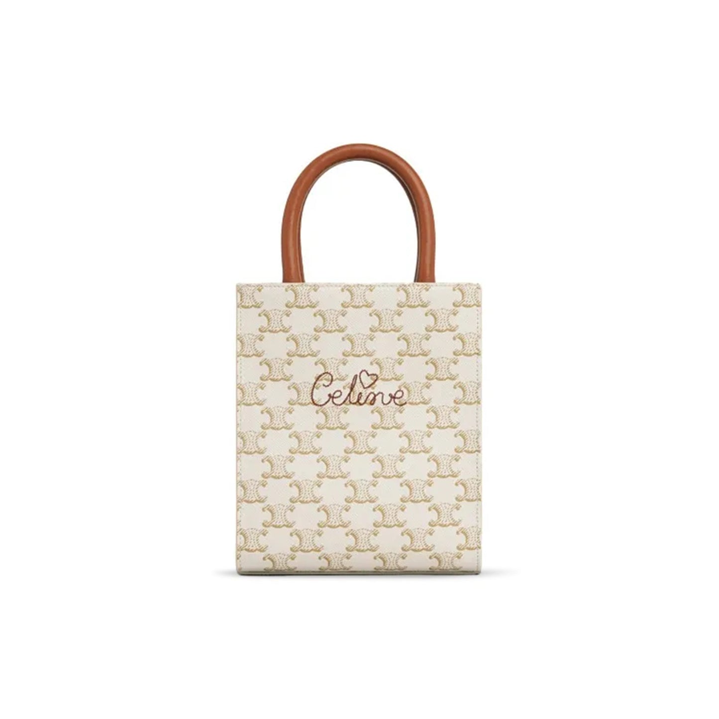 Ce**e mini tote in cabas triomphe prints and leather 194372cyb.01bc (21*17*4cm)