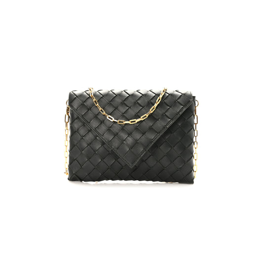 bo*te*ga Ve*ne*ta nappa intrecciato envelope pouch black (20*15cm)