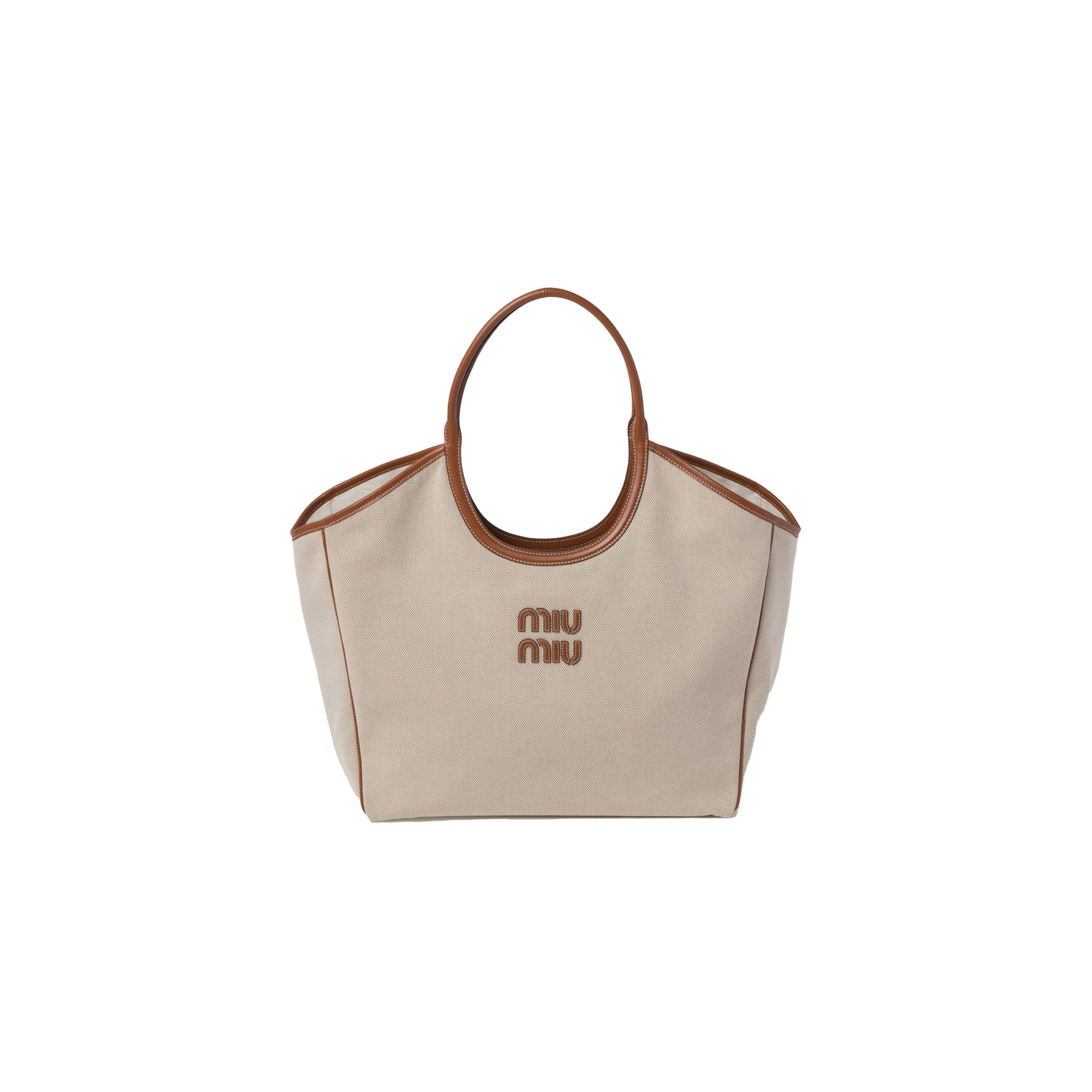 M1v M1v ivy canvas bag in beige 5bg286 (28*28*12cm)