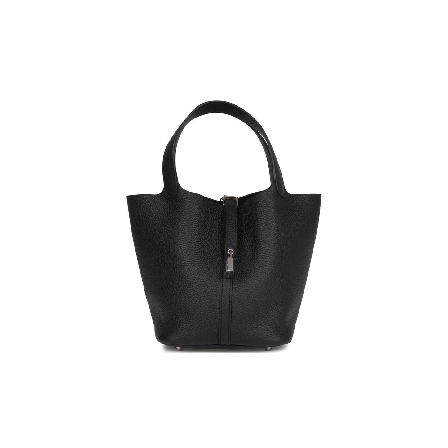 H**mes black clemence picotin lock 22cm palladium hardware (22cm)