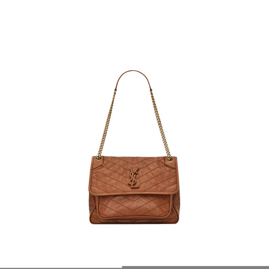 Y*L niki medium chain bag in crinkled vintage leather 6331581yg072522 (28*20*8.5cm)