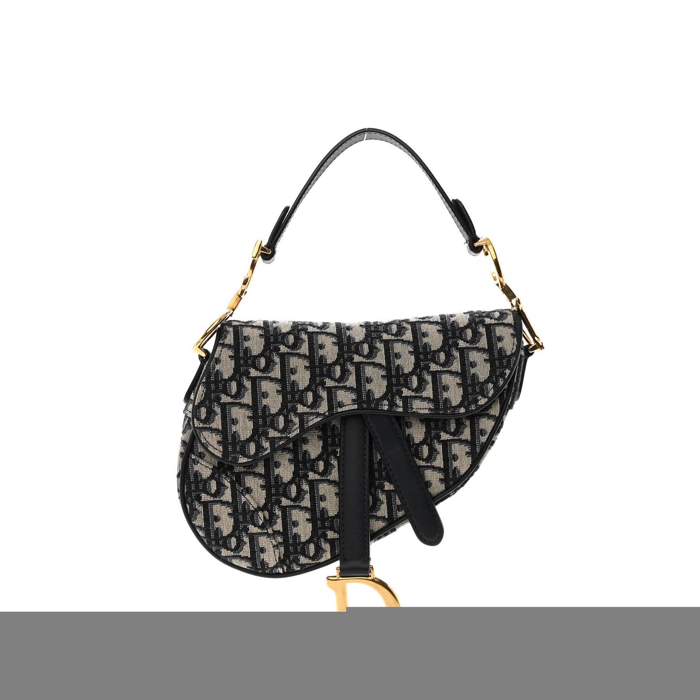 D*or oblique mini saddle bag blue (23*15*3.8cm)