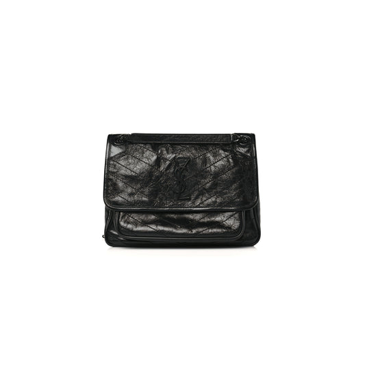 Y*L niki large in crinkled vintage leather 498830250046 (32*23*9cm)