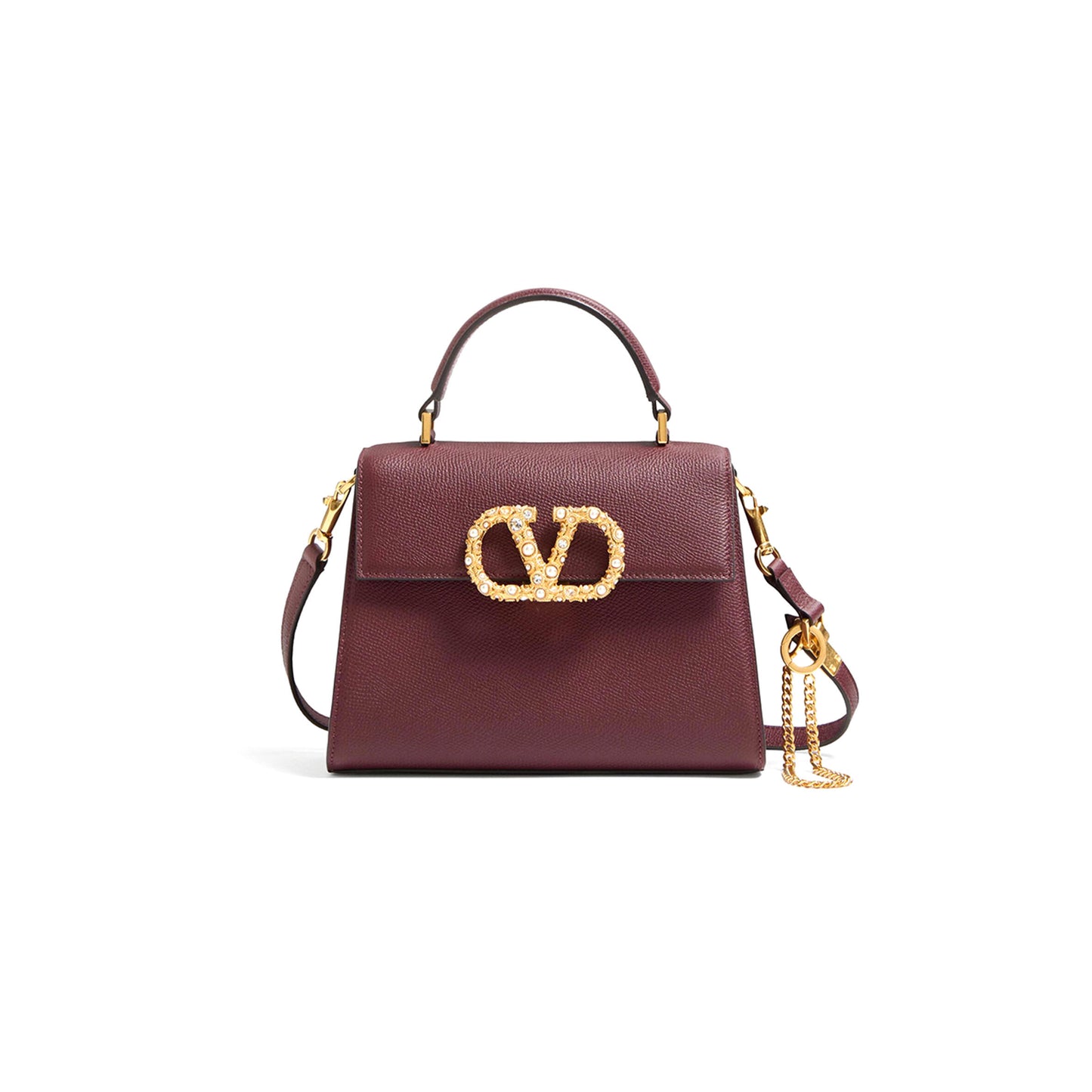 Va1e*ntin0 garavani vsling small handbag in grainy calfskin with jewel logo 7w2b0f53xpw_dye (22*17*9cm)
